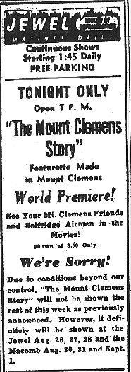 Jewel Theatre (Bijou Theatre) - Old Ad (newer photo)